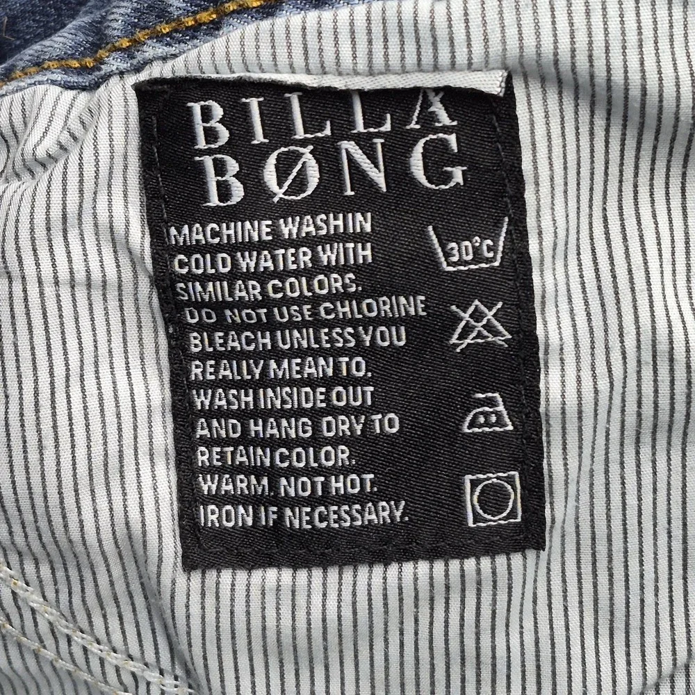 Vintage Billabong Jeans Mens 34 Blue Faded Baggy Wide Leg Denim Skater Pants Y2K